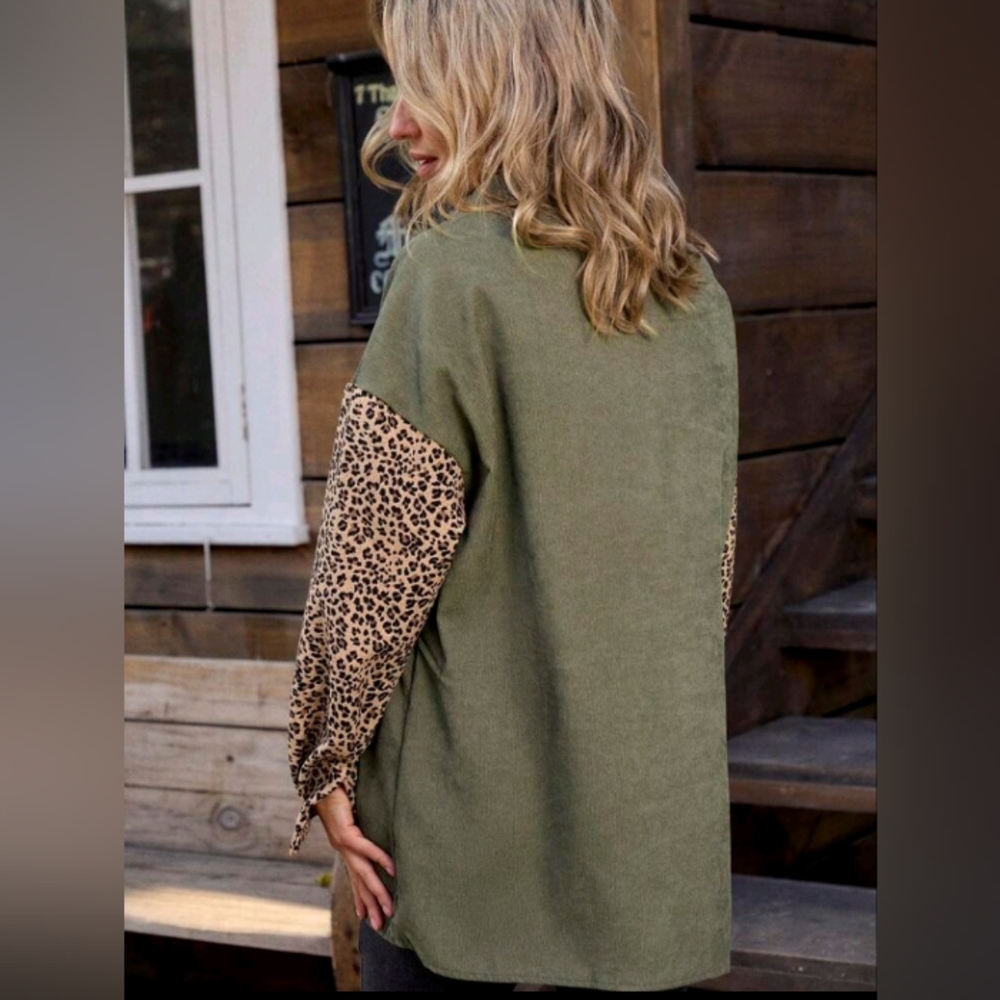 Not Available: Button-Up Shacket/Oversized Shirt - image 4